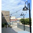 16" Wilcox LED Single Post Mount, 100-Black, Single Decorative 10" Smooth pole, Domed Lens | Customer Submission