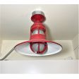 12" Wallaby Flush Mount, 400-Barn Red, FST-Frosted Glass | Photo Courtesy of The Hostel Hotel