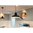 14" Union LED Pendant, 150-Black, Standard Black Cord, Domed Lens | Photo Courtesy of Pies Pizza
