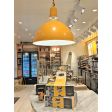 20" Wilcox Uplight Chain Hung Pendant, 570- Sunflower, Standard Black Cord | Photo Courtesy of Wafel & Dinges