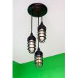 Atomic Topless Multi-Light Chandelier, 100-Black, CGG-Standard Cast Guard, CLR-Clear Glass, SBK-Standard Black Cord | Photo Courtesy of Derek Cress Photography