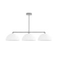 Loma 3-Light Chandelier, 16" Shades, 200-White, Mounting in 975-Galvanized