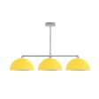 Loma 3-Light Chandelier, 16" Shades, 500-Buttery Yellow, Mounting in 975-Galvanized