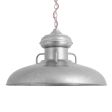 30" Laramie LED, 975-Galvanized, CSRW-Red & White Cloth Cord