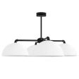 Loma 4-Light Chandeliers, 16" Shades, 200-White, Mounting in 100-Black