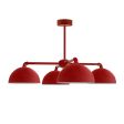 Loma 4-Light Chandelier, 12" Shades, 400-Barn Red