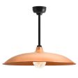 28" Sinclair Stem Mount, 995-Natural Raw Copper, Mounting in 100-Black, Shown with Voronoi I LED Tala Lamp
