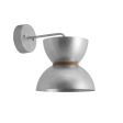 Duo LED Sconce, 975-Galvanized, Ash Wood Ring