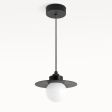12" Cassidy LED Globe Pendant, 100-Black, Standard Black Cord