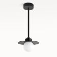 12" Cassidy LED Globe Stem Pendant, 100-Black