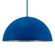 36" Loma, Exterior in 700-Royal Blue, Interior in 975-Galvanized, Mounting in 700-Royal Blue