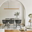 46" Suora, Oak Wood, Single Canopy, 206-Matte White