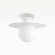 16" Cassidy LED Globe Flush Mount Light, 206-Matte White