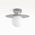 16" Cassidy LED Globe Flush Mount Light, 975-Galvanized