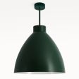Oxford LED Stem Pendant Light, 300-Dark Green
