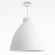 Oxford LED Studio Pendant Light, 206-Matte White, Blush Pink Cloth Cord