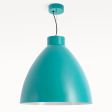 Oxford LED Studio Pendant Light, 390-Teal, Standard Black Cord