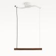 24" Suora, Walnut Wood, Single Canopy, 206-Matte White