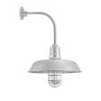 16" The Original™, 975-Galvanized, CGG-Standard Cast Guard, RIB-Ribbed Glass, G12 Gooseneck Arm