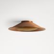 16" Carver LED Wooden Diffuser Flush Mount, 996-Natural Weathered Copper, Oak Wood Diffuser