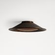16" Carver LED Wooden Diffuser Flush Mount, 999-Natural Oil-Rubbed Copper, Walnut Wood Diffuser