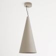 12" Isos LED Cone Studio Pendant Light, 607-Taupe, Standard Black Cord