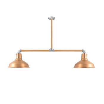 Dino 2-Light, 995-Natural Raw Copper, 18" Arms, 18" Stem