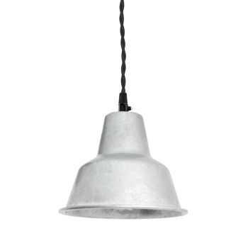 Mini Artesia Pendant, 975-Galvanized, TBK-Black Cotton Twist Cord
