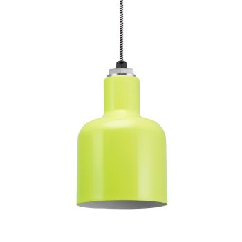 Chateau Pendant Light, 380-Chartreuse, CSBW-Black & White Cloth Cord