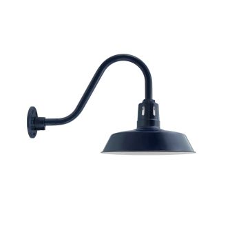 14" The Original™ Vented Gooseneck Light, 705-Navy, Narrow Slot Vents, G15 Gooseneck Arm