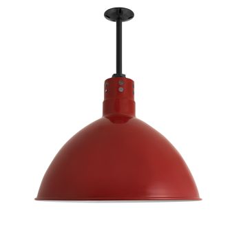 20" Wilcox Vented, 400-Barn Red, Circle Vents, Mounting in 100-Black