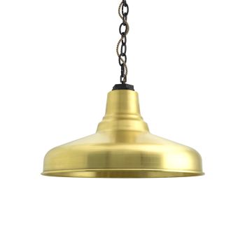 16" Union, 997-Natural Raw Brass, Mounting in 100-Black, CSBG-Black & Gold Cloth Cord