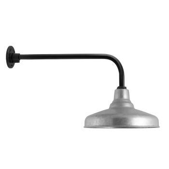 16" Union, 975-Galvanized, G8 Gooseneck Arm, 100-Black
