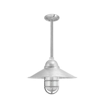 16" Syracuse, 975-Galvanized, CGG-Standard Cast Guard, RIB-Ribbed Glass