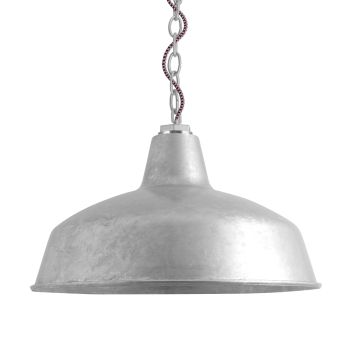 16" Avalon LED, 975-Galvanized, CSBP-Black & Pink Cloth Cord