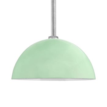 16" Loma LED, Exterior in 355-Porcelain Jadite, Interior in 200-White, Mounting in 975-Galvanized
