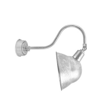 12" Emblem LED, 975-Galvanized, G22 Gooseneck Arm, Swivel Knuckle