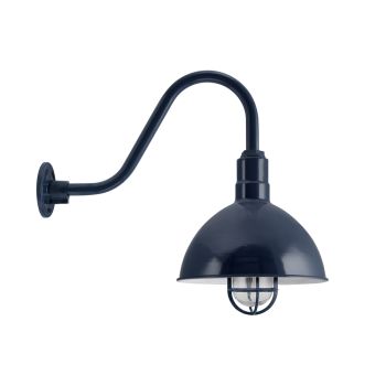 12" Wilcox Nautical LED, 705-Navy, CGG-Standard Cast Guard, RIB-Ribbed Glass