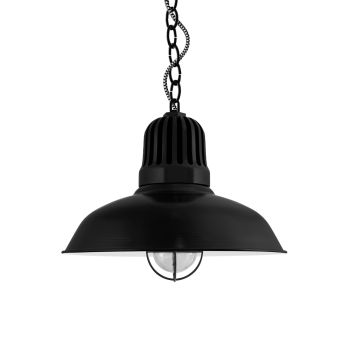 16" Gridiron, 100-Black, Heat Sink in 100-Black, Chain in 100-Black, CSBW-Black & White Cloth Cord, WGG-Wire Guard in 100-Black