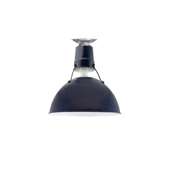 12" Wilcox Uplight Flush Mount, 705-Navy, Mounting in 975-Galvanized