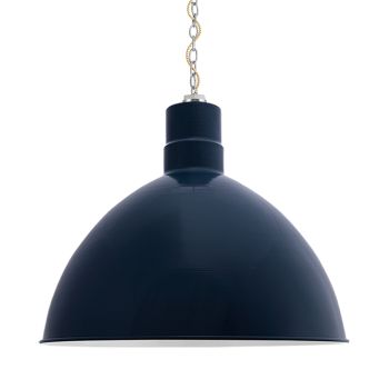 24" Wilcox LED, 705-Navy, Mounting in 975-Galvanized, CSGW-Gold & White Cloth Cord