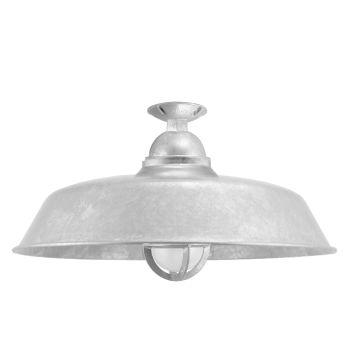 18" Rochester, 975-Galvanized, TGG-Heavy Duty Cast Guard, FST-Frosted Glass