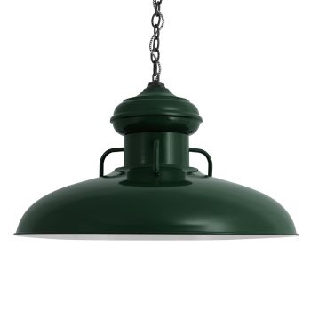 30" Laramie, 300-Dark Green, Mounting in 100-Black, CSBW-Black & White Cloth Cord
