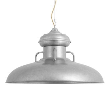 30" Laramie LED, 975-Galvanized, CSGW-Gold & White Cloth Cord