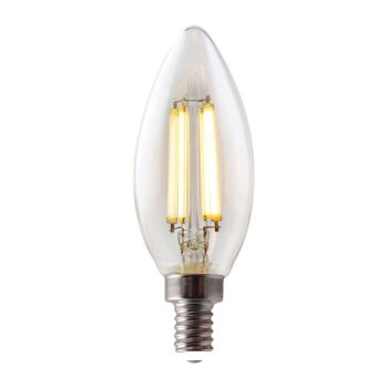 LED Clear B11 500 Lumen Bulb - On
