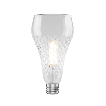LED Crystal Clear C35 500 Lumen Bulb - On