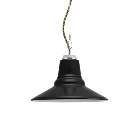 12" Aero Studio Light, 100-Black, CSBG-Black & Gold Cloth Cord