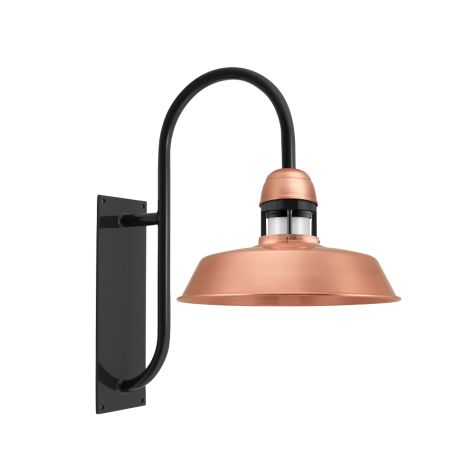 14" Sydney, 995-Natural Raw Copper, With Cap Option, Guard in 100-Black, FST-Frosted Glass, G19 Gooseneck, 100-Black