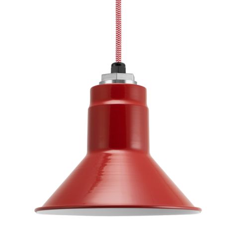 Canal Pendant Light, 400-Barn Red, CRZ-Red Chevron Cord