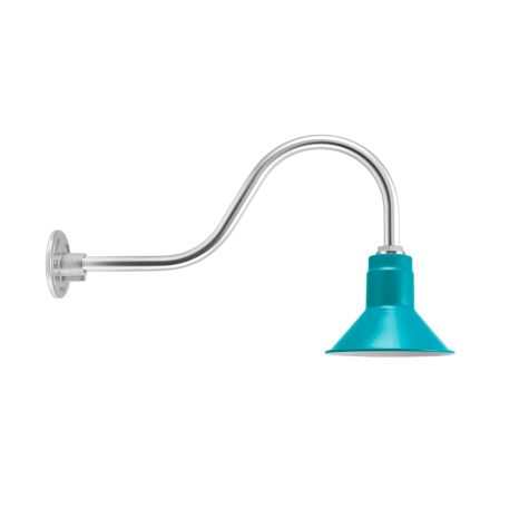 Canal Gooseneck Light, 390-Teal, G22 Gooseneck Arm, 980-Brushed Aluminum